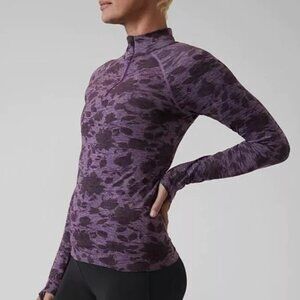 Athleta 1/2 Zip Long Sleeve Momentum Shirt